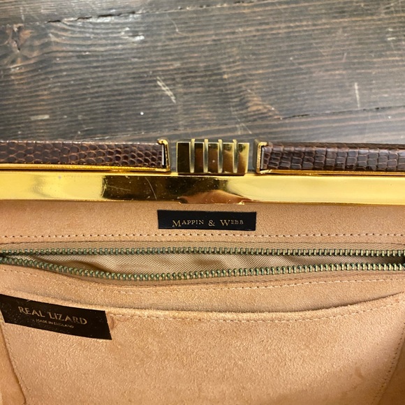 Vintage lizard leather handbag - Picture 5 of 8